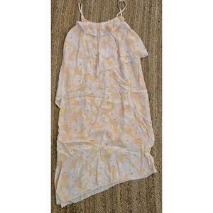 Nordstrom Lewit Spencer Impala Floral Ruffle Tiered Midi Dress Yellow NWTSize 10